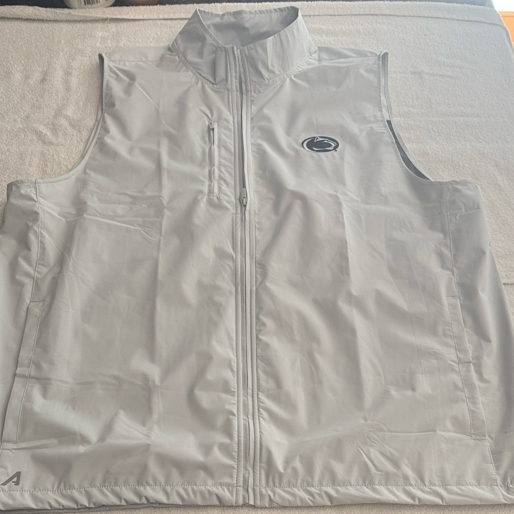 Penn State Nittany Lions Antigua Men's Brisk Wind Vest - Gray XL - NWT